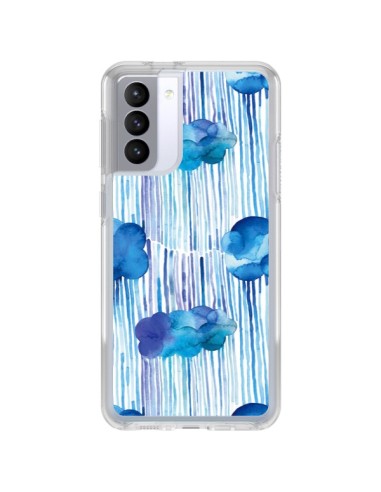 Samsung Galaxy S21 FE Case Rain Stitches Neon - Ninola Design