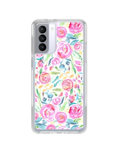 Cover Samsung Galaxy S21 FE Speckled Watercolor Rosa - Ninola Design