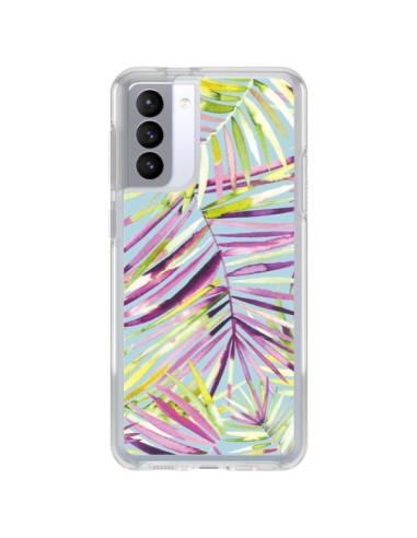 Coque Samsung Galaxy S21 FE Tropical Flowers Multicolored - Ninola Design