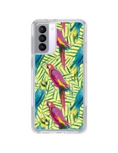 Samsung Galaxy S21 FE Case Pappagalli Tropicali Multicolor - Ninola Design