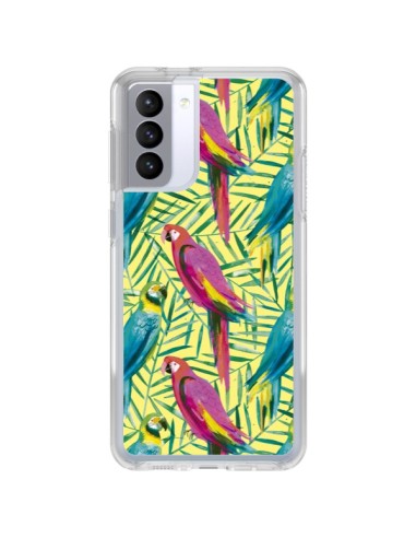 Cover Samsung Galaxy S21 FE Pappagalli Tropicali Multicolore - Ninola Design