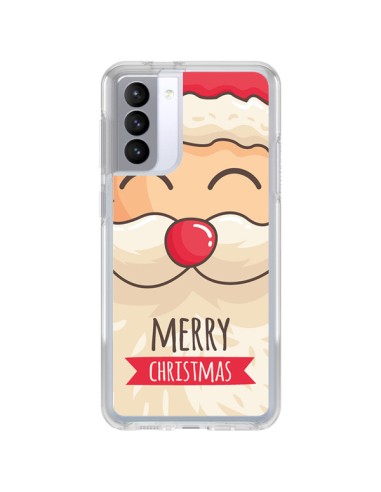 Coque Samsung Galaxy S21 FE Moustache du Père Noël Merry Christmas - Nico