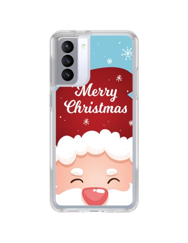 Coque Samsung Galaxy S21 FE Bonnet du Père Noël Merry Christmas - Nico
