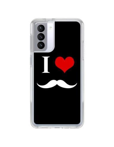 Coque Samsung Galaxy S21 FE I Love Moustache - Nico