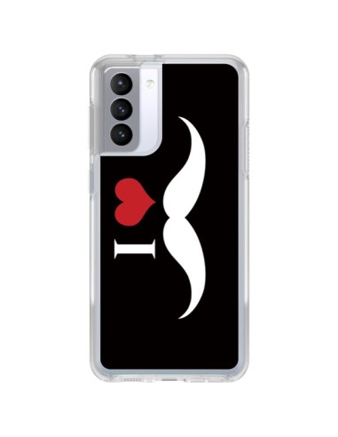 Coque Samsung Galaxy S21 FE I Love Moustache - Nico