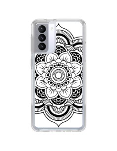 Coque Samsung Galaxy S21 FE Mandala Noir Azteque - Nico