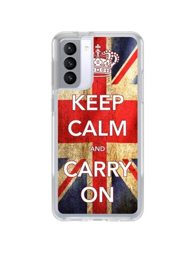 Coque Samsung Galaxy S21 FE Keep Calm and Carry On - Nico