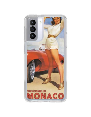 Coque Samsung Galaxy S21 FE Welcome to Monaco Vintage Pin Up - Nico