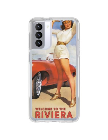 Coque Samsung Galaxy S21 FE Welcome to the Riviera Vintage Pin Up - Nico