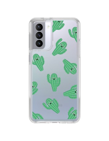 Coque Samsung Galaxy S21 FE Chute de Cactus Smiley Transparente - Nico