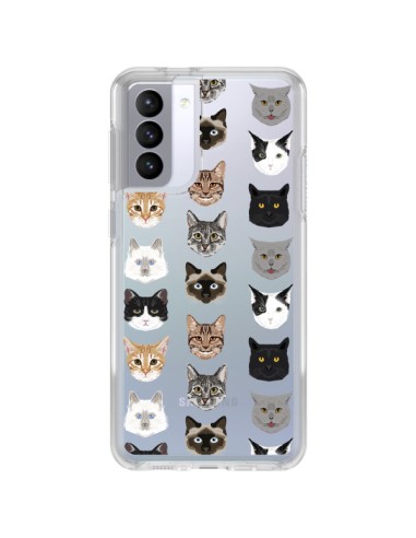 Coque Samsung Galaxy S21 FE Chats Transparente - Pet Friendly