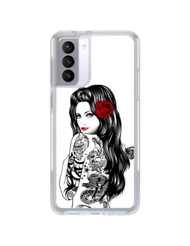 Coque Samsung Galaxy S21 FE Tattoo Girl Lolita - Rachel Caldwell