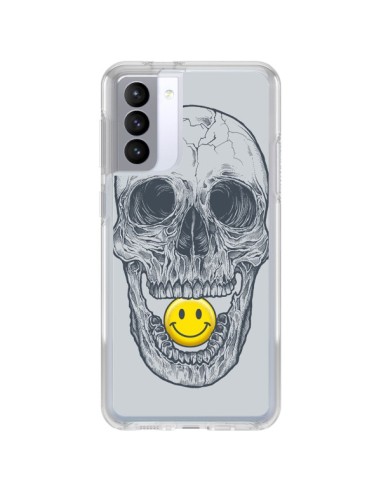 Coque Samsung Galaxy S21 FE Smiley Face Tête de Mort - Rachel Caldwell