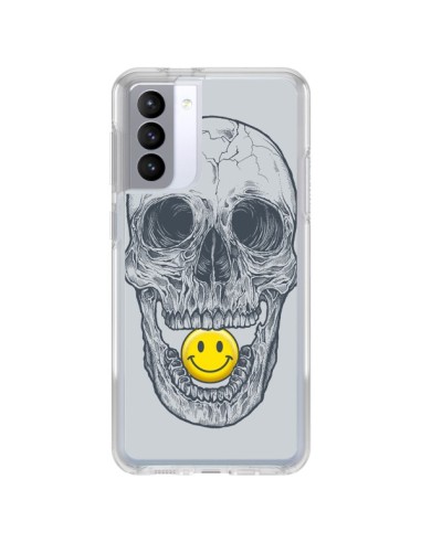 Samsung Galaxy S21 FE Case Smiley Face Skull - Rachel Caldwell