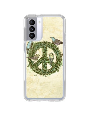 Coque Samsung Galaxy S21 FE Peace And Love Nature Oiseaux - Rachel Caldwell