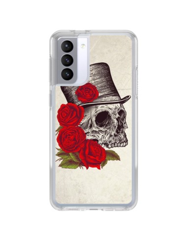 Coque Samsung Galaxy S21 FE Gentleman Crane Tête de Mort - Rachel Caldwell