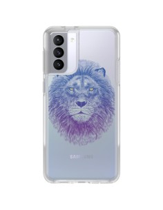 Cover Samsung Galaxy S21 FE Leone Animale Trasparente - Rachel Caldwell