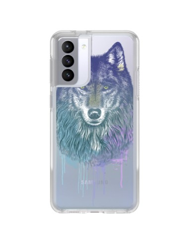 Coque Samsung Galaxy S21 FE Loup Wolf Animal Transparente - Rachel Caldwell