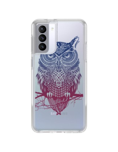 Coque Samsung Galaxy S21 FE Hibou Chouette Owl Transparente - Rachel Caldwell