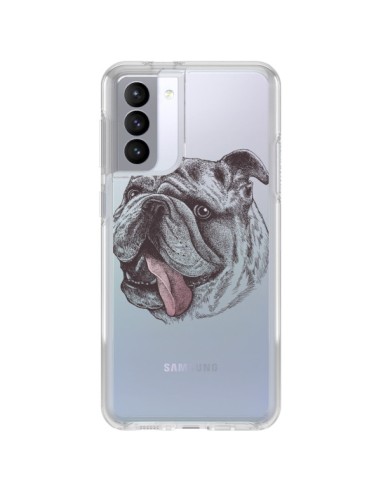 Cover Samsung Galaxy S21 FE Cane Bulldog Trasparente - Rachel Caldwell