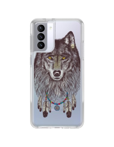 Coque Samsung Galaxy S21 FE Loup Wolf Attrape Reves Transparente - Rachel Caldwell