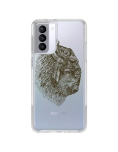 Coque Samsung Galaxy S21 FE Buffalo Bison Transparente - Rachel Caldwell