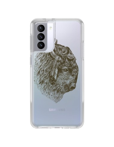 Coque Samsung Galaxy S21 FE Buffalo Bison Transparente - Rachel Caldwell