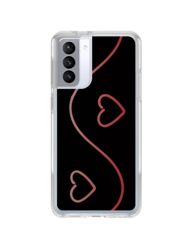 Coque Samsung Galaxy S21 FE Coeur Love Rouge - R Delean