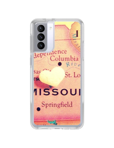 Coque Samsung Galaxy S21 FE Carte Map Missouri Coeoeur - R Delean