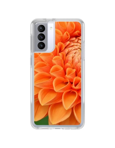 Coque Samsung Galaxy S21 FE Fleurs oranges flower - R Delean