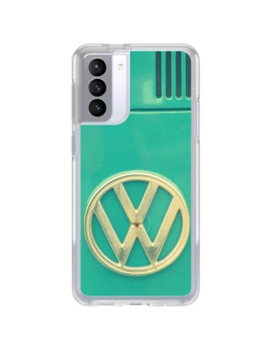 Coque Samsung Galaxy S21 FE Groovy Van Hippie VW Bleu - R Delean