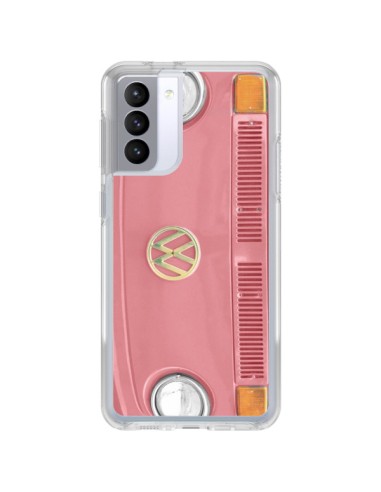 Coque Samsung Galaxy S21 FE Groovy Van Hippie VW Rose - R Delean