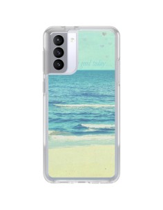 Coque Samsung Galaxy S21 FE Life good day Mer Ocean Sable Plage Paysage - R Delean