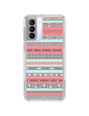 Coque Samsung Galaxy S21 FE Azteque Aztec Rose Pastel - Rex Lambo