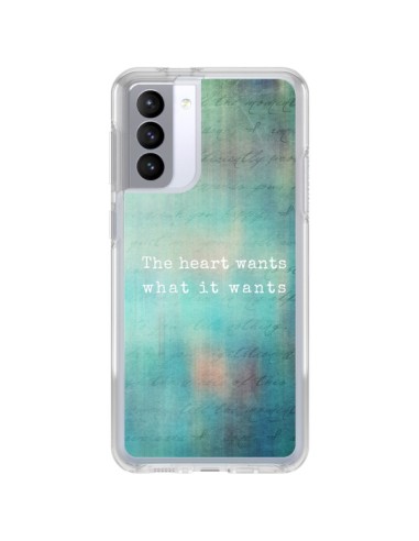 Samsung Galaxy S21 FE Case The heart wants what it wants Heart - Sylvia Cook