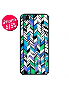 Coque Graphic Azteque Bleu Vert pour iPhone 5 et 5S - Léa Clément 2