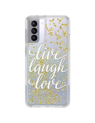 Samsung Galaxy S21 FE Case Live, Laugh, Love Clear - Sylvia Cook