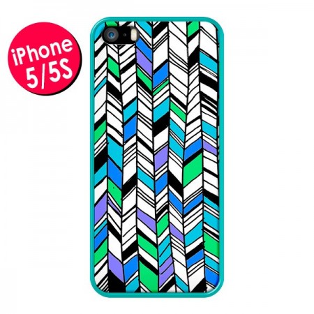 Coque Graphic Azteque Bleu Vert pour iPhone 5 et 5S - Léa Clément Coque Graphic Azteque Bleu Vert pour iPhone 5 et 5S - Léa Clément