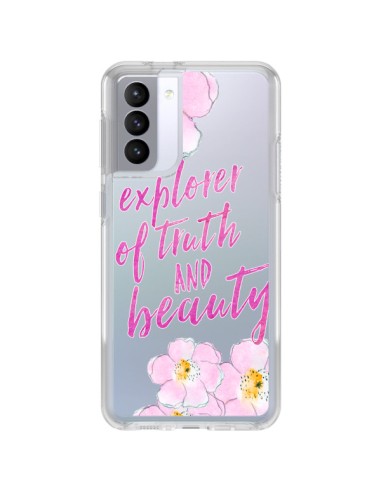 Samsung Galaxy S21 FE Case Explorer of Truth and Beauty Clear - Sylvia Cook