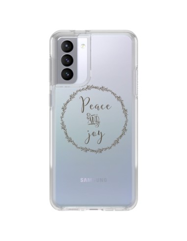 Coque Samsung Galaxy S21 FE Peace and Joy, Paix et Joie Transparente - Sylvia Cook