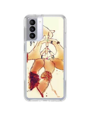 Coque Samsung Galaxy S21 FE Peace and Love - Sara Eshak