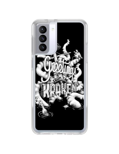 Cover Samsung Galaxy S21 FE Greetings from the kraken Polpo Tentacoli - Senor Octopus