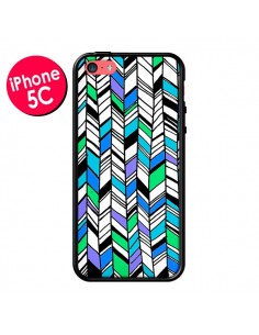 Coque Graphic Azteque Bleu Vert pour iPhone 5C - Léa Clément 2