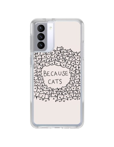 Coque Samsung Galaxy S21 FE Because Cats chat - Santiago Taberna
