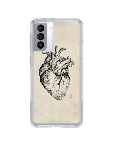 Coque Samsung Galaxy S21 FE Coeur Vintage - Tipsy Eyes