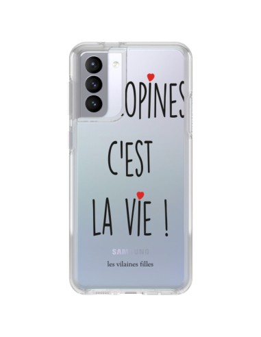 Samsung Galaxy S21 FE Case Girlfriends are life Clear - Les Vilaines Filles