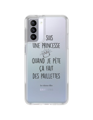Samsung Galaxy S21 FE Case I’m a princess when I fart it makes glitter Clear - Les Vilaines Filles