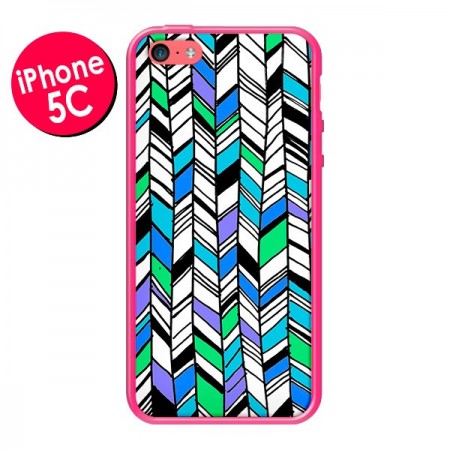 Coque Graphic Azteque Bleu Vert pour iPhone 5C - Léa Clément Coque Graphic Azteque Bleu Vert pour iPhone 5C - Léa Clément