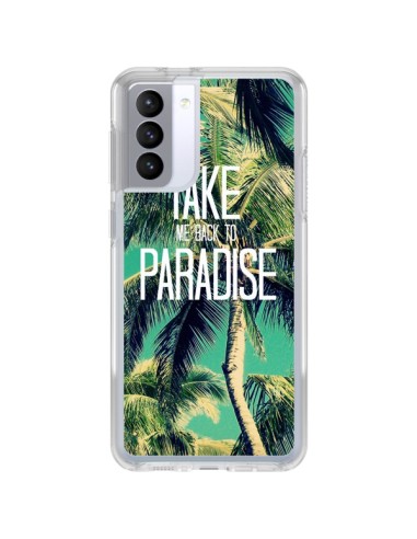 Coque Samsung Galaxy S21 FE Take me back to paradise USA Palmiers Palmtree - Tara Yarte