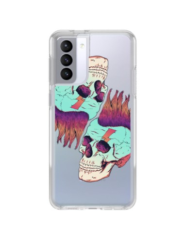 Coque Samsung Galaxy S21 FE Tête de Mort Crane Punk Double Transparente - Victor Vercesi